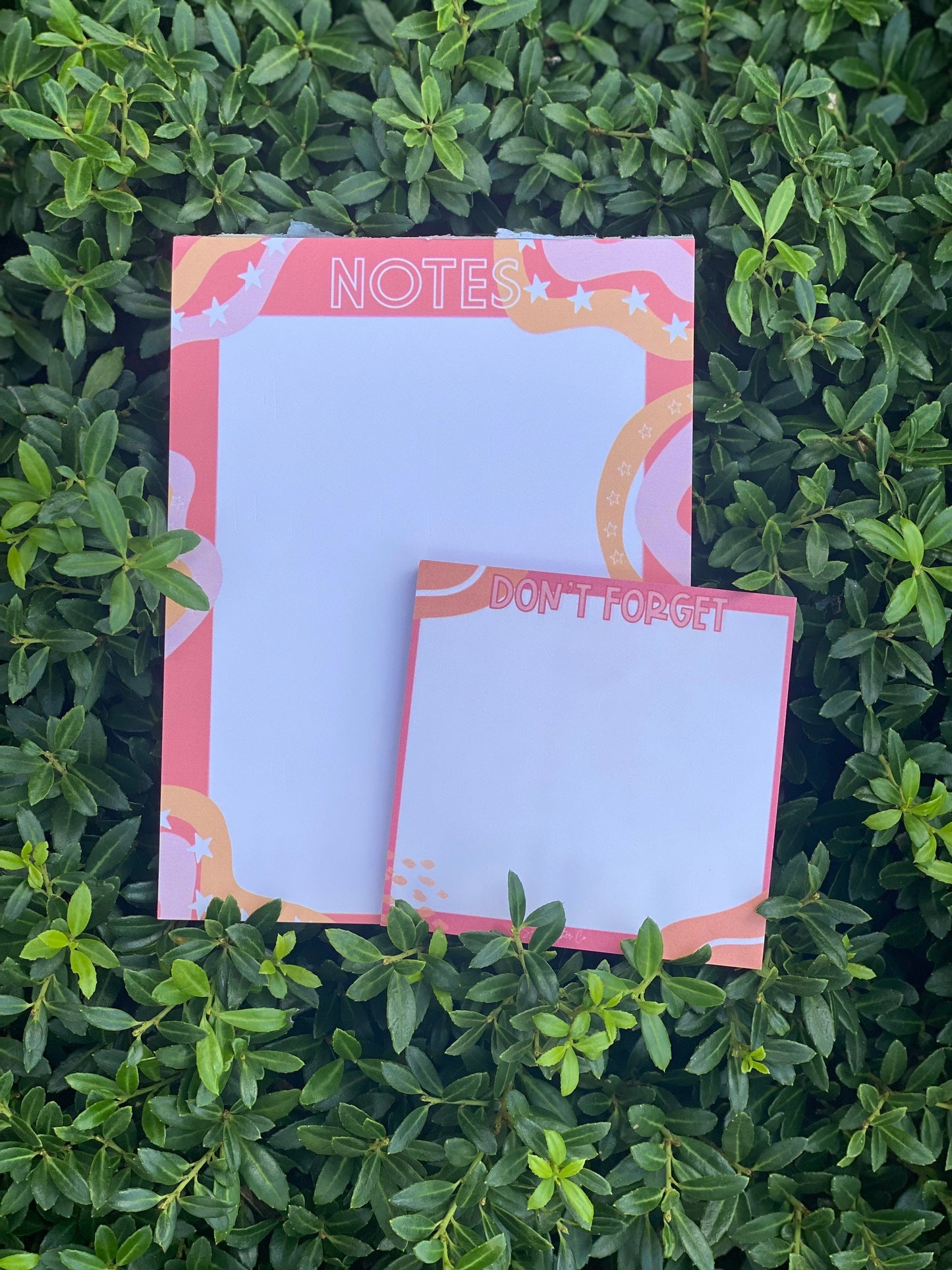 Pink and Orange Stationary Set