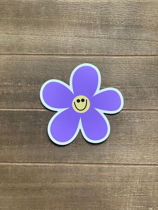 Smiley Face Floral Magnet