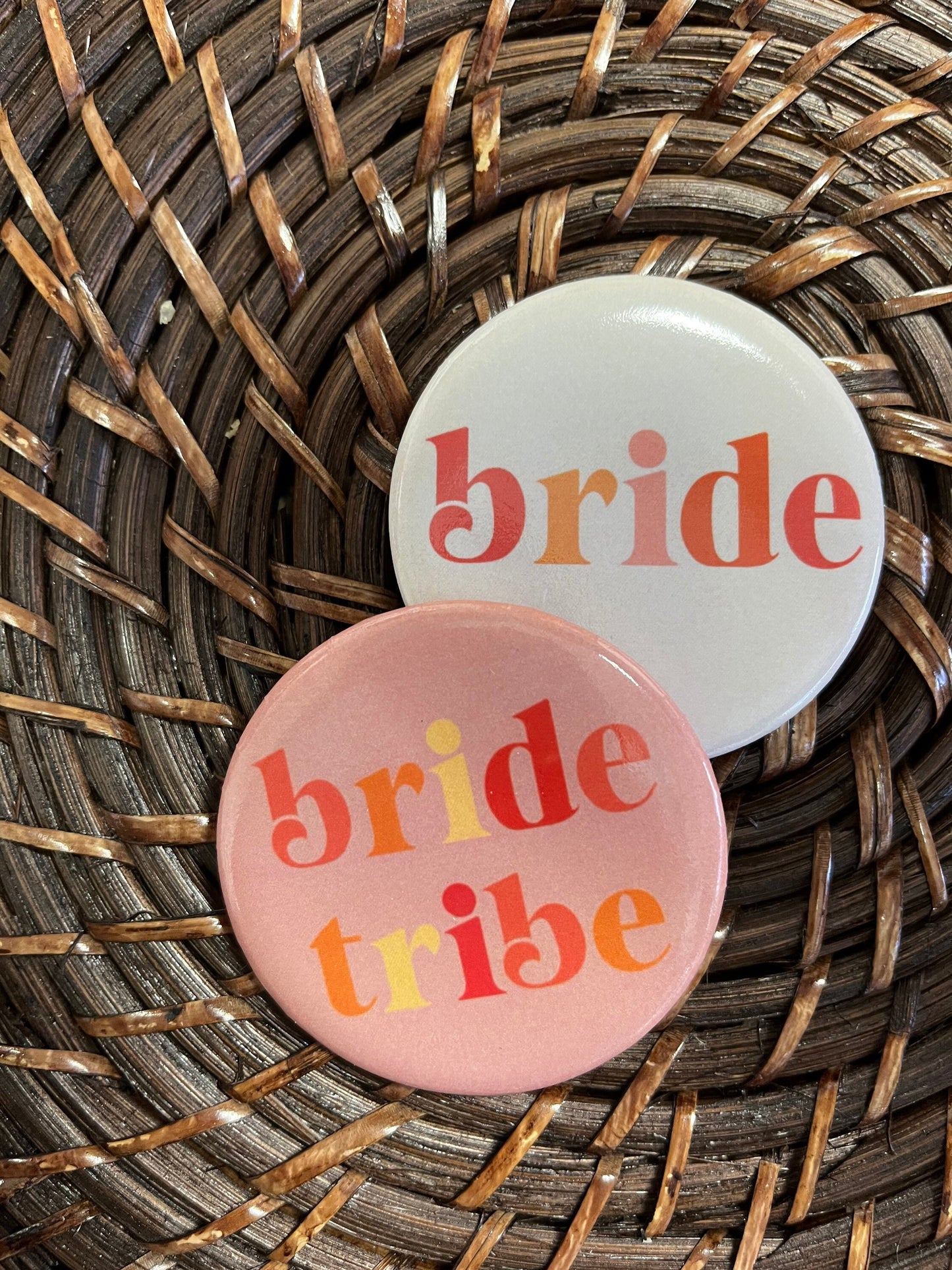 Brides Tribe Pin Bachelorette Party Flare Button Modern Bride Bridal Party Button Team Bride Gift for Bride Etsy Weddings Bridesmaid