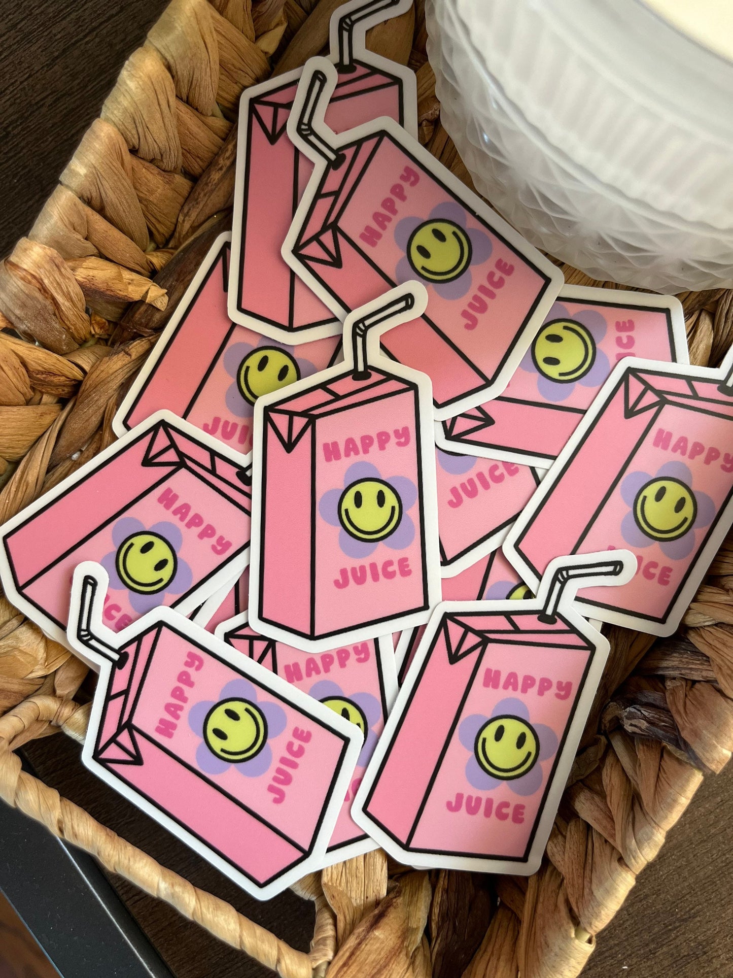 Y2K Happy Juice | 2000s Stickers | Y2K Sticker Set | 2000s Sticker Pack | Y2K Inspired Stickers | Y2K Aesthetic Stickers | Vinyl Stickers